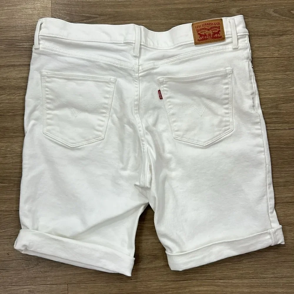 Levi’s White Jean Shorts